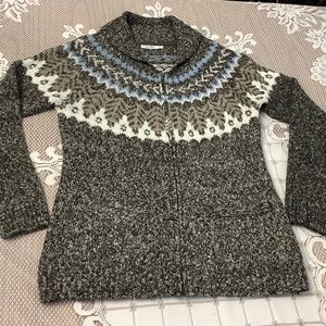 Like NEW: Gorgeous Fair-isle zip cardigan Large 36-38 bust